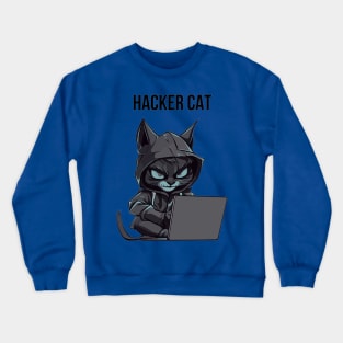 Hacker cat Crewneck Sweatshirt